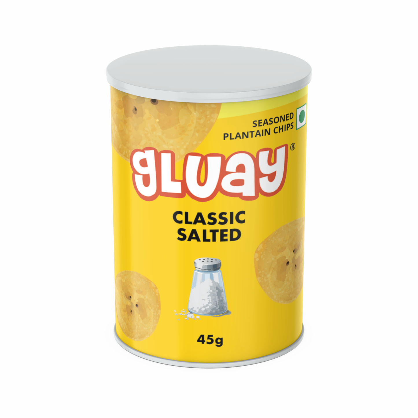 Gluay 45g Cans Pack of 2-Classic Salted, Himalayan Salt 'n Pepper